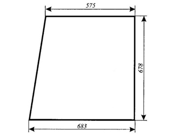 Szyba do ciągnika C-33, Koźmin z turem(Z.Szyszka)- boczna II (lewa, prawa)