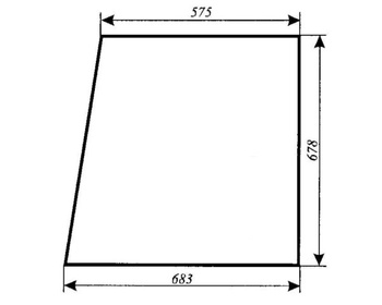 Szyba do ciągnika C-33, Koźmin z turem(Z.Szyszka)- boczna II (lewa, prawa)