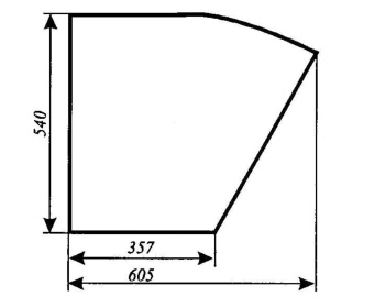 Szyba drzwi dolna Zetor BK6011 model 5320, 5340, 6211, 6245, 7211, 7245