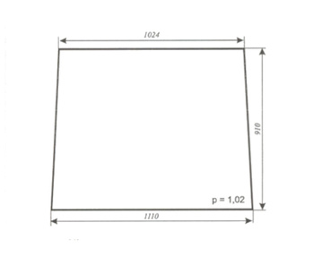 Szyba do ciągnika C-362 - przednia (208)