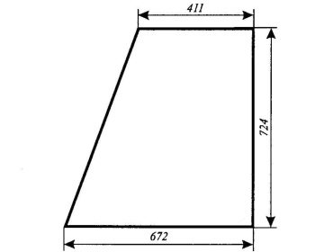 Szyba drzwi górna prawa i lewa Zetor 6011, 6045, 7011, 7045