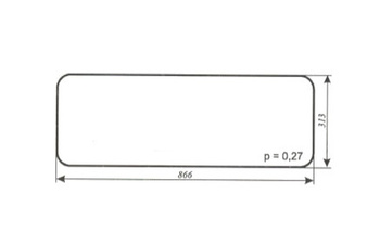 Szyba do ciągnika C-330 kabina Chojnów II - tylna w plandece (98)