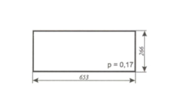Szyba do ciągnika C-360 kabina Sokółka (nowy typ) - tylna dolna (123A)