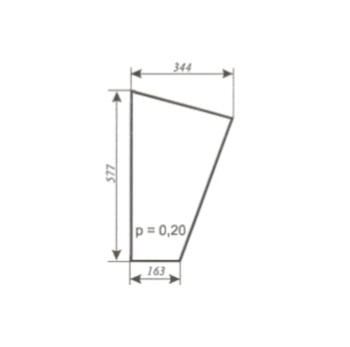 Szyba do ciągnika C-33, Koźmin z turem(Z.Szyszka)-drzwi dolna (lewa, prawa)