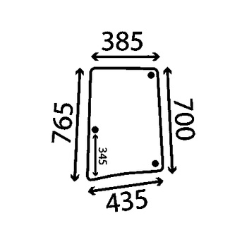 Szyba boczna lewa JOHN DEERE L78537