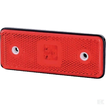 Lampa obrysowa LED, 0.4/0.7W prostokątna, 12/24V czerwona, 3 LED gopart