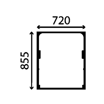 Szyba przednia górna Kubota KX014-4, KX015-4, KX016-4, KX018-4