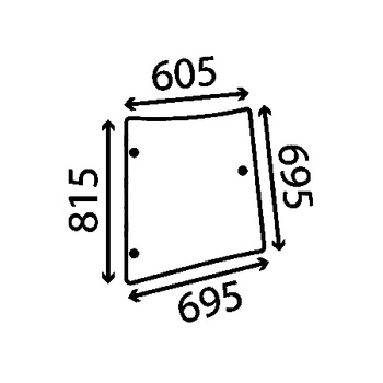 Szyba boczna prawa MASSEY FERGUSON 4272764M1