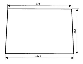 Szyba do ciągnika T25 kabina Ciechocin - boczna (lewa, prawa) (363)