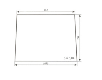 Szyba do ciągnika C-362 - tylna (213).