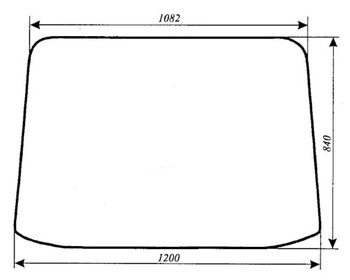 Szyba do ciągnika MTZ-82 duża kabina oryginalna - tylna (44)