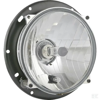 Reflektor przedni halogenowy, okrągły 12/24V H4, R2, W5W Ø 139 mm 131x75 mm Kramp