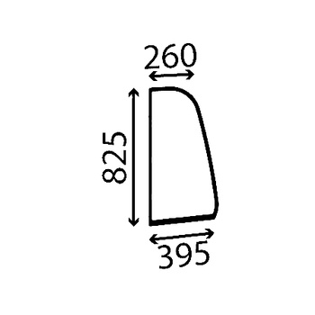 Szyba boczna lewa Manitou 208873