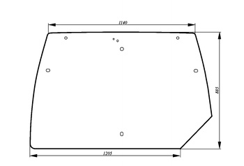 Szyba tylna DEUTZ-FAHR, HURLIMANN, LAMBORGHINI, SAME 4419379