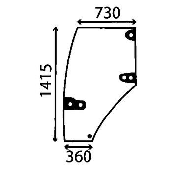 Szyba drzwi prawe CASE, MCCORMICK 192004A6