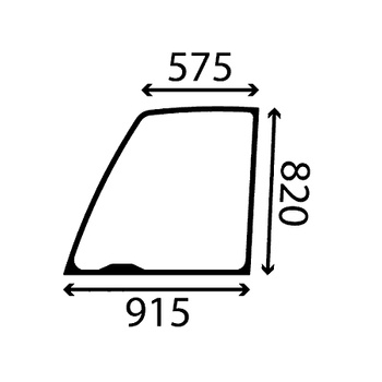 Szyba drzwi górna do ładowarki teleskopowej JCB 827/80201 , 82780201