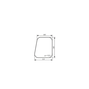 Szyba do ciągnika MF-235 kabina Luboń - drzwi góra lewe otwierane (318)