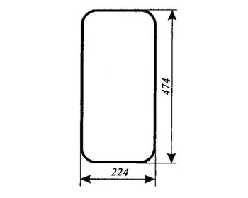 Szyba do ciągnika MTZ-82 mała kabina oryginalna - boczna (lewa, prawa) (83)