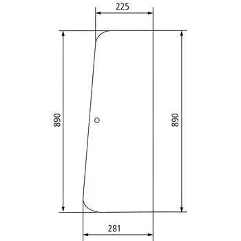 Szyba drzwi uchylna Case IH XL 3233053R2 brązowa