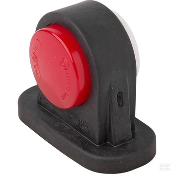 Lampa obrysowa LED, okrągła, 12/24V biała/czerwona, przykręcana Waś