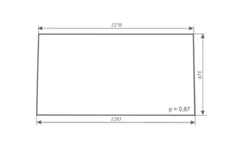 Szyba do ciągnika C-360 kabina Naglak Koźmin poszerzana - przednia (774)