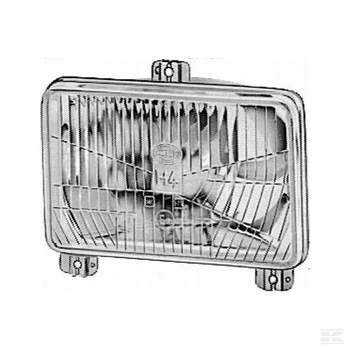 Element optyczny reflektora, prostokątny 12/24V Hella