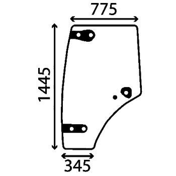 Szyba drzwi lewe CLAAS, RENAULT 6005029102