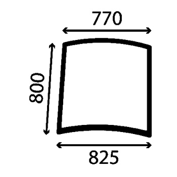 Szyba tylna JCB 827/80290, 82780290