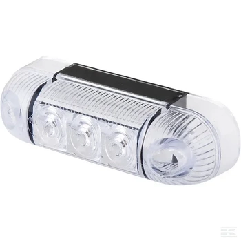 Lampa obrysowa LED, prostokątna, 12/24V przezroczysta, przykręcana Waś