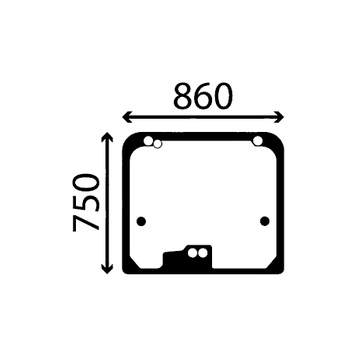 Szyba tylna do ładowarki teleskopowej JCB 827/80224 , 82780224