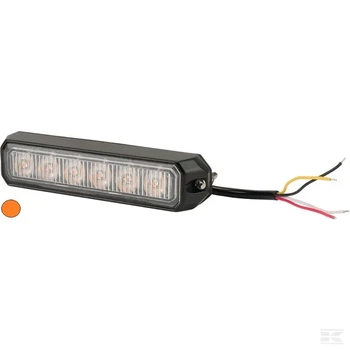 Lampa ostrzegawcza LED, 18W 12/24V pomarańczowa przykręcana 6 LED Kramp