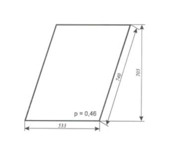 Szyba C-360 kabina czeska stary typ - drzwi góra (lewa, prawa) (58)
