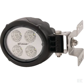 Lampa robocza LED, okrągła, 18W 1500 lm 10/30V światło rozproszone z wtyczką Deutsch, 4 LED Kramp