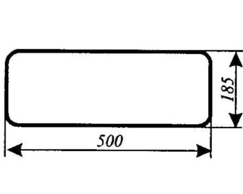 Szyba tylna dolna Zetor 7520, 7540, 8520, 8540, 9520, 9540, 10520, 10540,