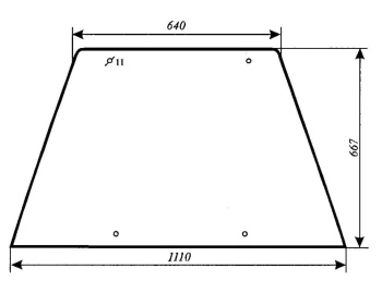 Szyba boczna Zetor 8111, 8145, 9111, 9145, 10111, 10145, 12111, 12145