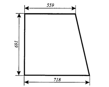 Szyba URSUS 3514 4512 4514 5312 5314 5714 6012 6014 boczna(lewa, prawa) 730
