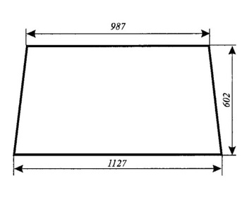 Szyba do ciągnika T25 A2 kabina Sokółka - tylna (493)