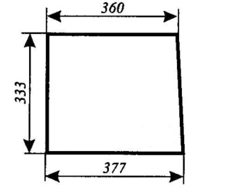 Szyba przednia dolna prawa i lewa Zetor 4911, 5911, 5945, 6911, 6945