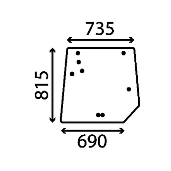 Szyba tylna MASSEY FERGUSON 4272761M2