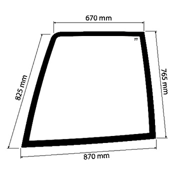 Szyba drzwi górna lewa FIAT, FORD, NEW HOLLAND 82002180