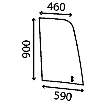 Szyba boczna prawa Kubota KX014-4, KX015-4, KX016-4, KX018-4, KX019-4,