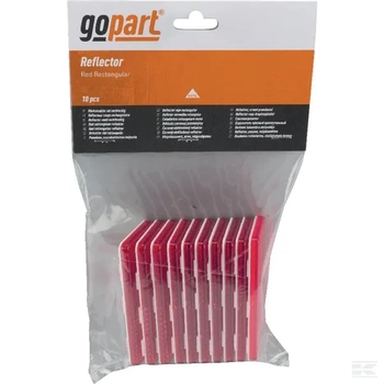 Odblask prostokątny przyklejany czerwony, 44 x 94 mm