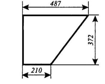 Szyba do ciągnika T25 A2 kabina Sokółka - drzwi dół lewe otwierane (498)