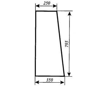 Szyba tylna boczna Zetor 5711, 5718, 5745, 5748, 5911, 5945, 6711, 6718