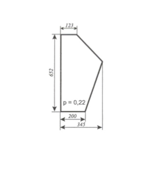 Szyba do ciągnika C-330 kabina Sokółka - drzwi dolna (lewa, prawa) (303)