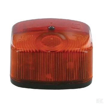 Lampa zespolona tylna, lewa kwadratowa 12V pomarańczowa/czerwona przykręcana z płaską wtyczką Geka