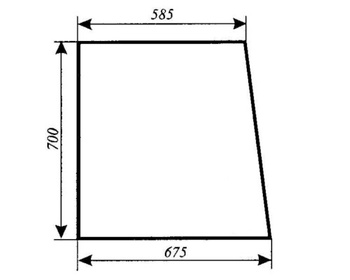 szyba do ciągnika URSUS 6014 kabina Sokółka - boczna (lewa, prawa) (738)