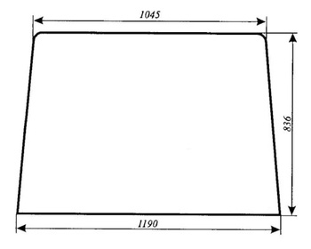 Szyba do ciągnika URSUS 1634 - przednia (344).