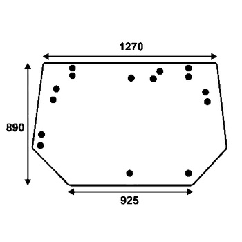 Szyba tylna VALTRA 31553300