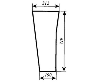 Szyba URSUS 3514 4512 4514 5312 5314 5714 6012 6014 przednia dolna (729)